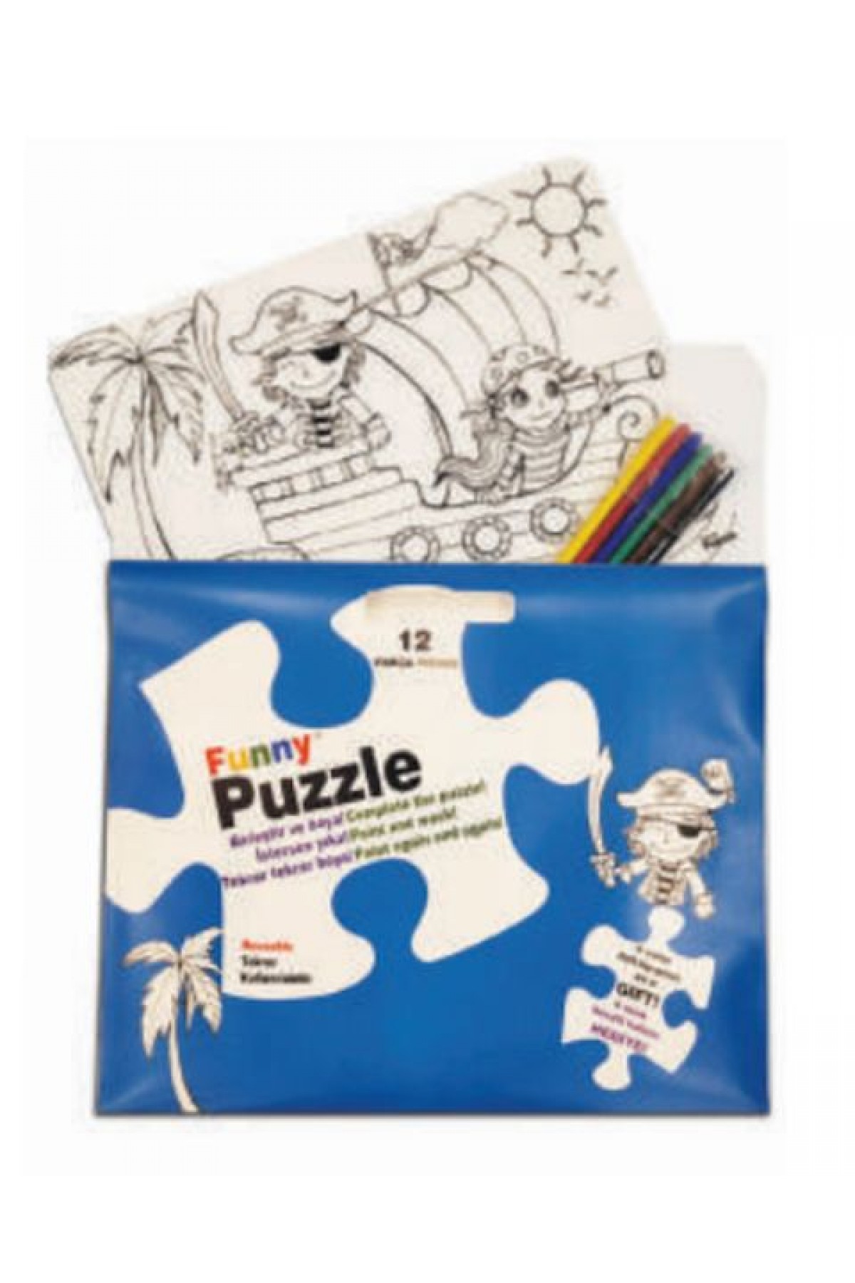 Funny Mat Puzzle - Korsan Adası 30x40cm Funny Mat Puzzle - Korsan Adası 30x40cm