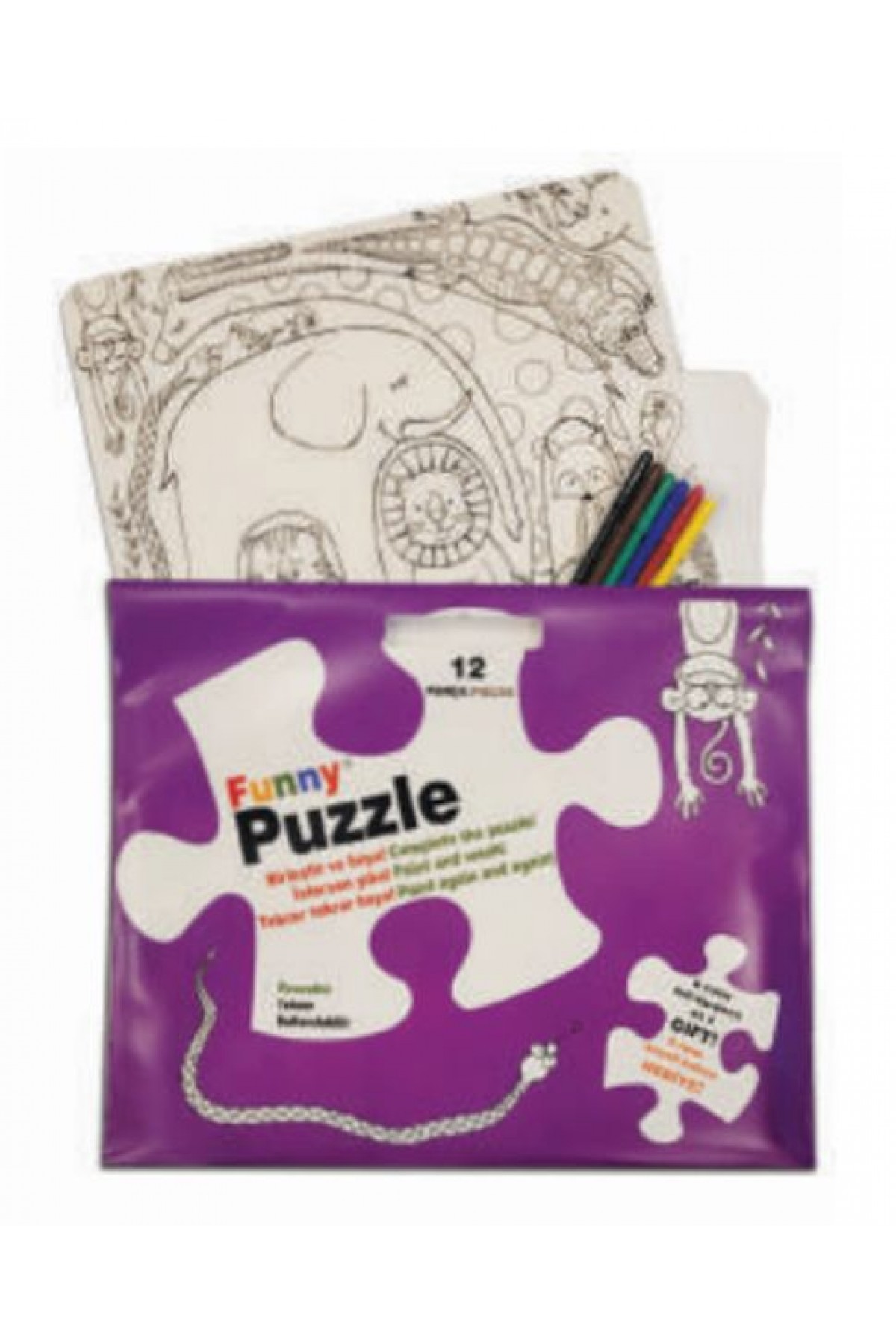 Funny Mat Puzzle - Sevimli Dostlar 30x40cm