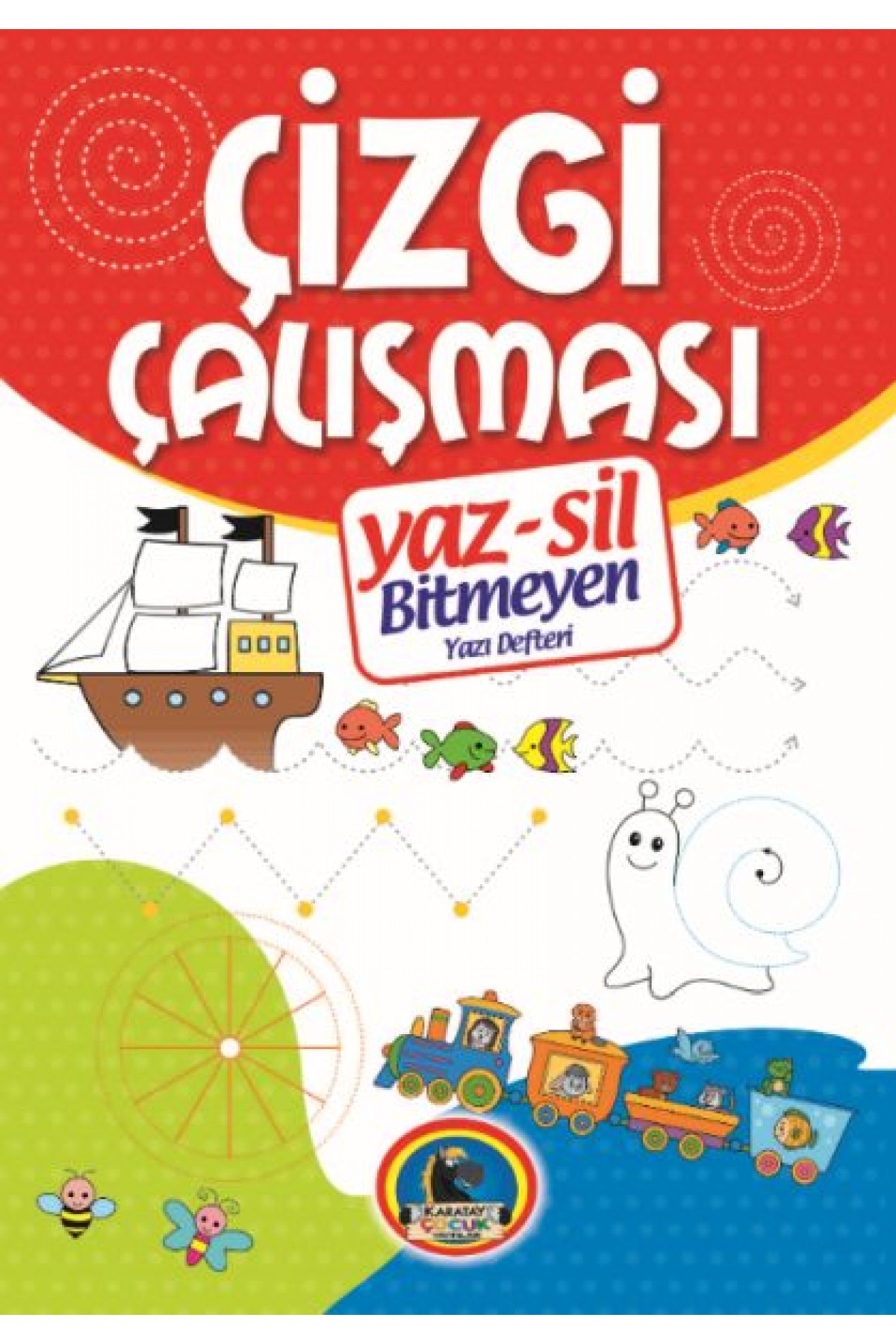 Yaz-Sil Çizgi Çalışması Bitmeyen Yazı Defteri+Tahta Kalm