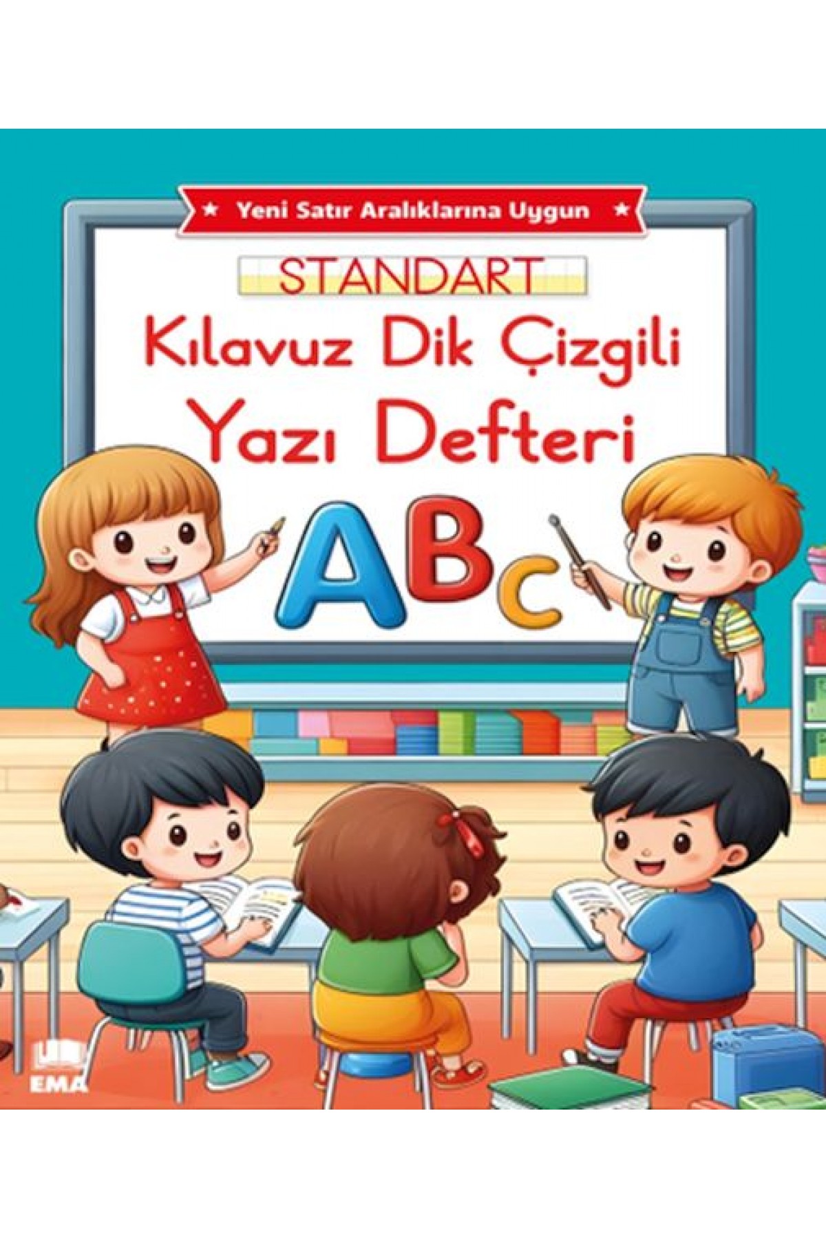 Renkli Standart Kare Çizgili Yazı Defteri A4 Ebat