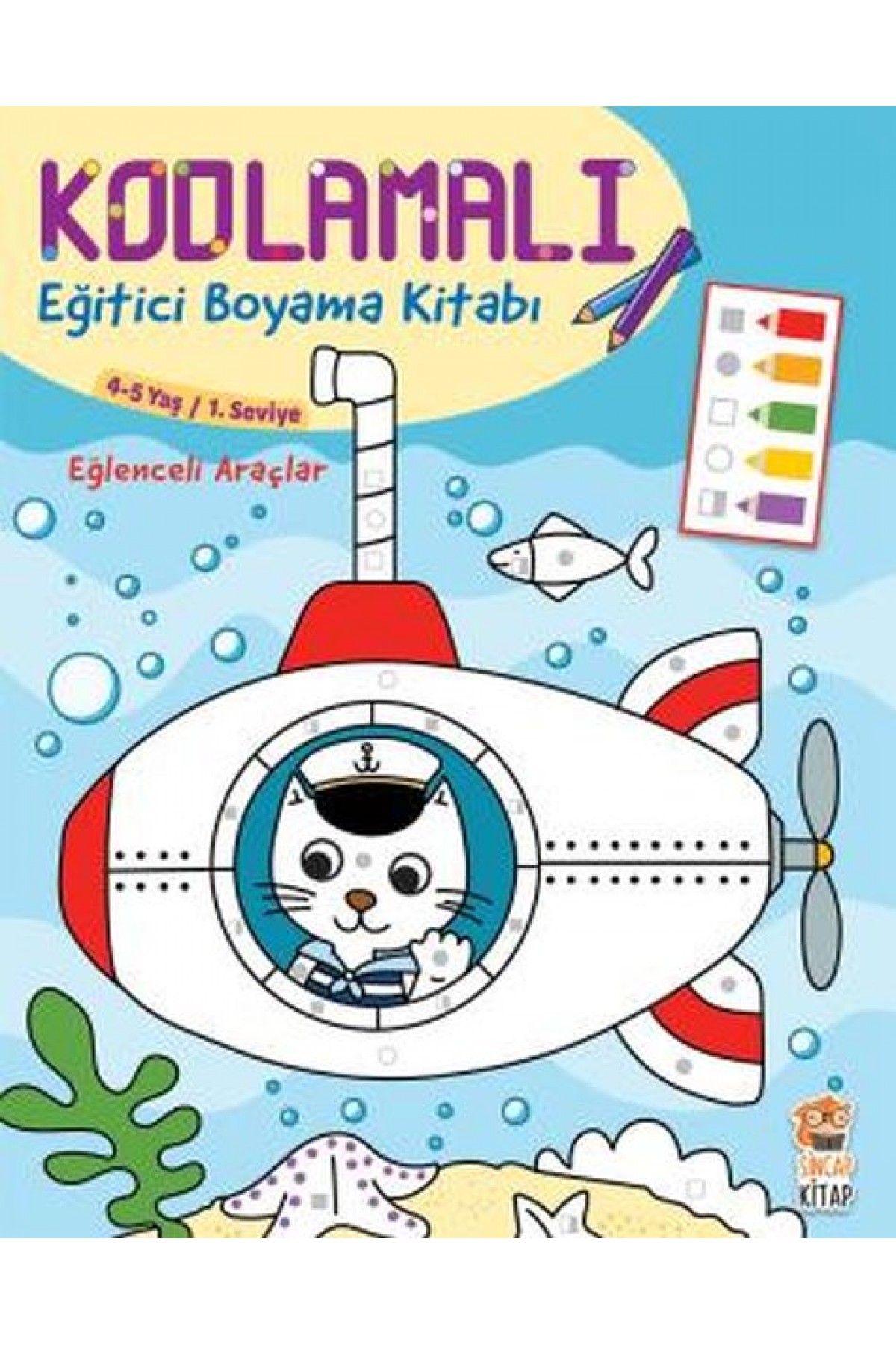 Kodlamalı Eğitici Boyama Kitabı - Eğlenceli Araçlar