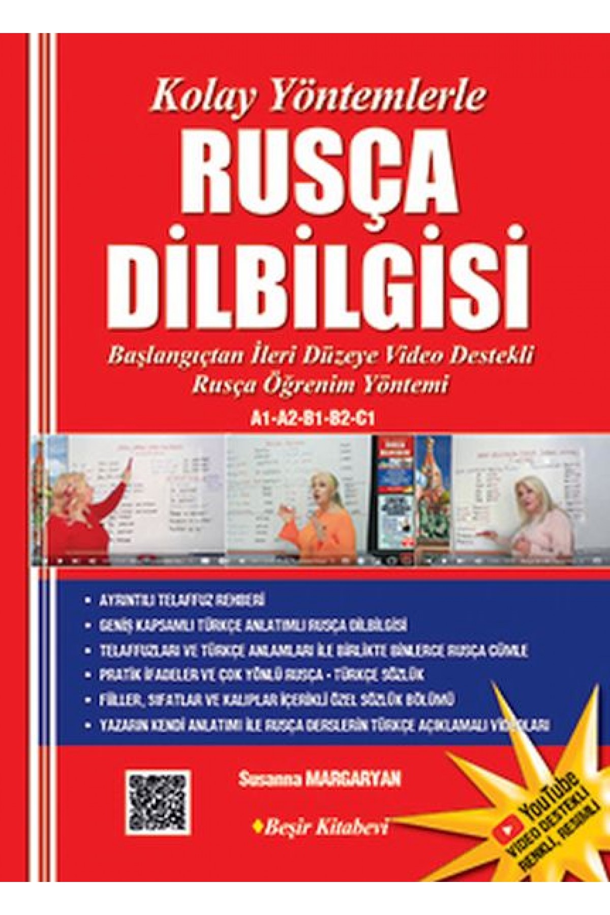 Kolay Yöntemlerle Rusça Dilbilgisi Renkli Resimli  Video destekli Karekodlu