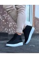 Lisinya947 CZ032 Siyah Bağcıklı Sneakers  Yarım Bilek Bot