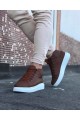 Lisinya947 CZ032 Taba Bağcıklı Sneakers  Yarım Bilek Bot