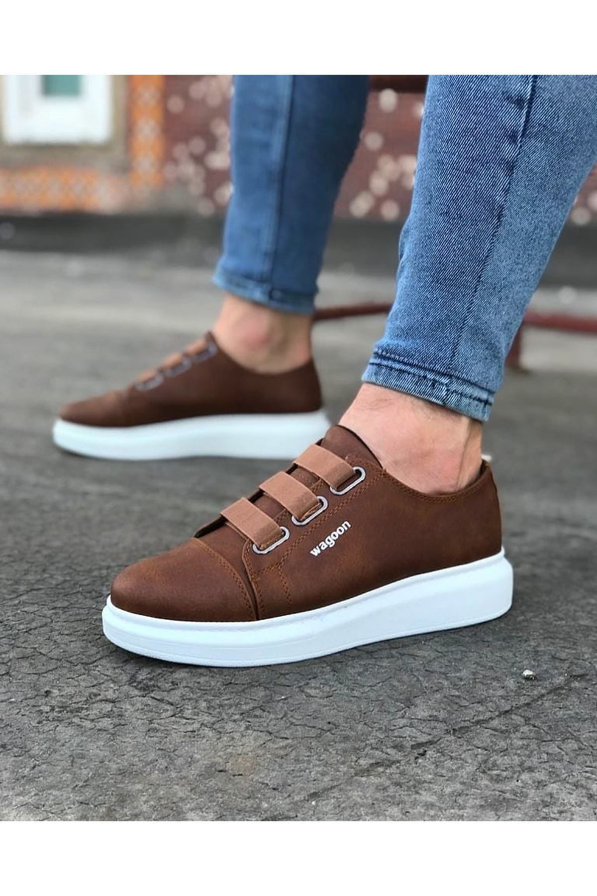 Lisinya947 CZ026 Taba Kalın Taban Casual Erkek Ayakkabı