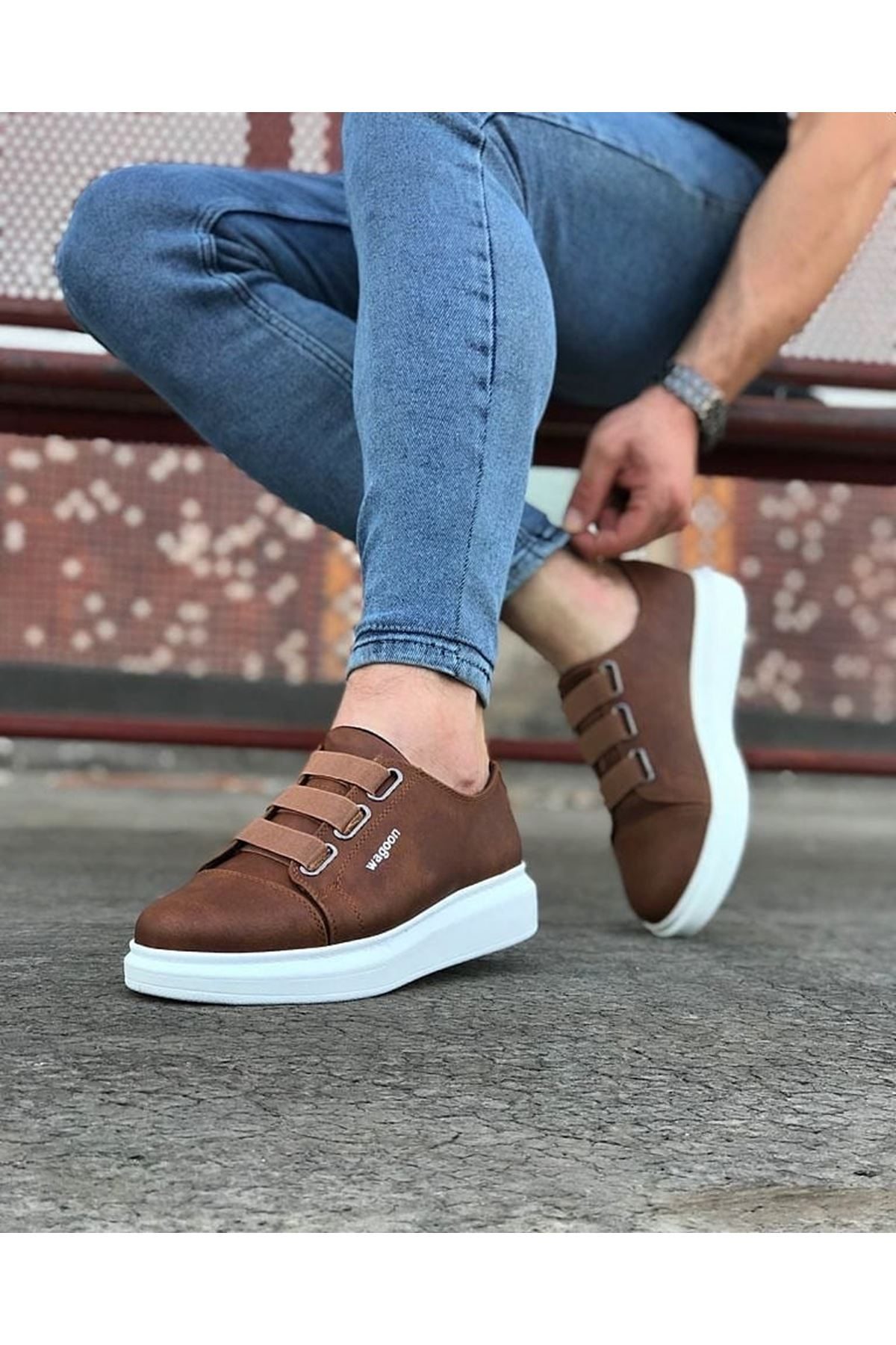 Lisinya947 CZ026 Taba Kalın Taban Casual Erkek Ayakkabı