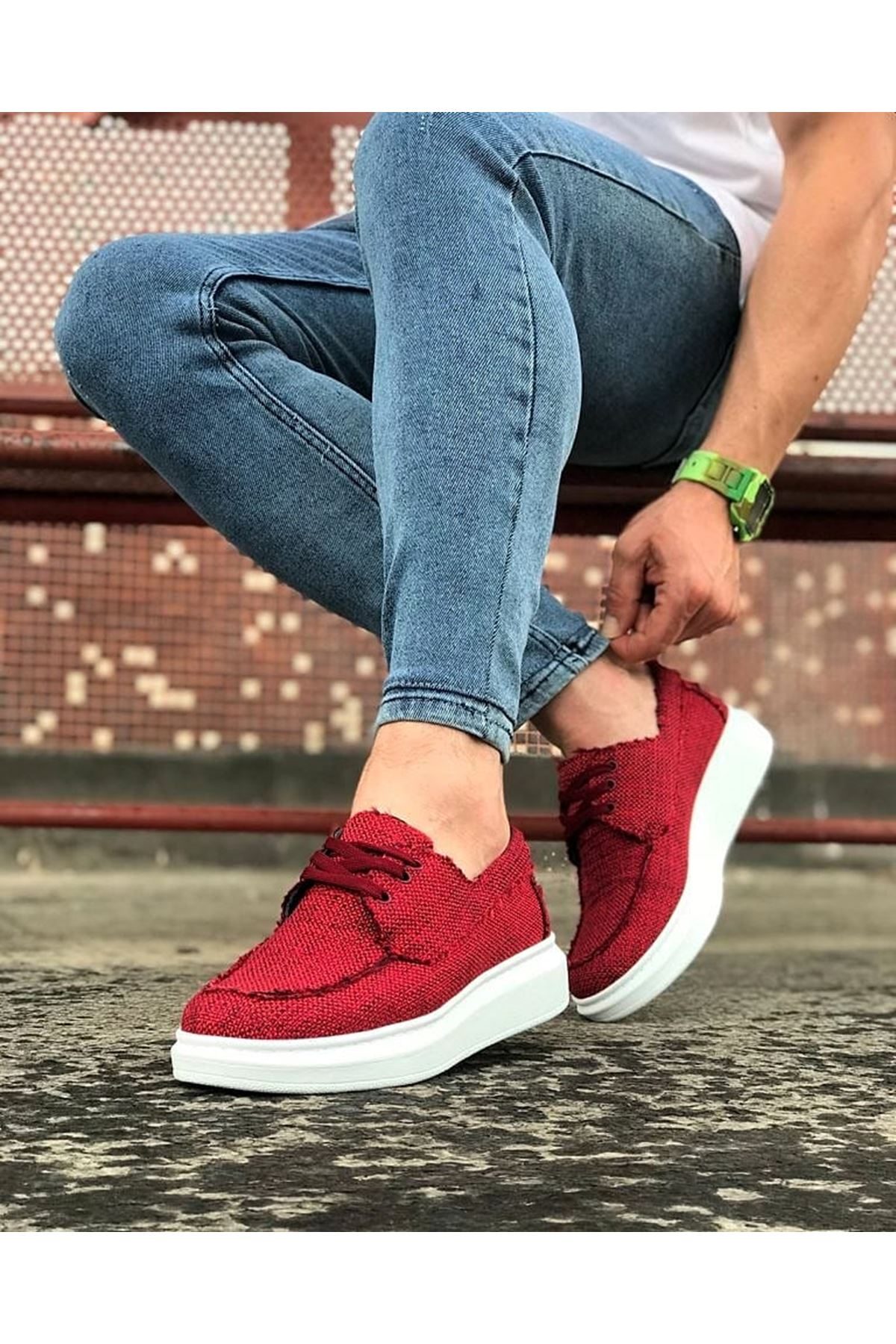 Bordo Erkek Günlük Ayakkabı Bordo Erkek Günlük Ayakkabı