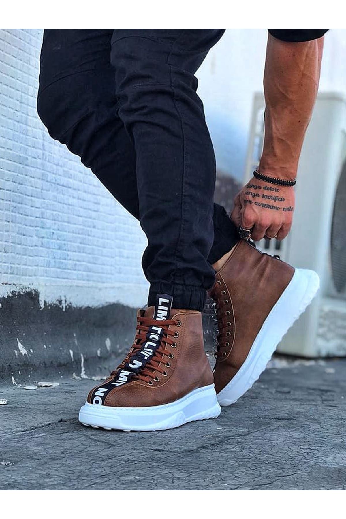 Lisinya947 CZ03 Taba Casual Erkek Yarım Bilek Bot