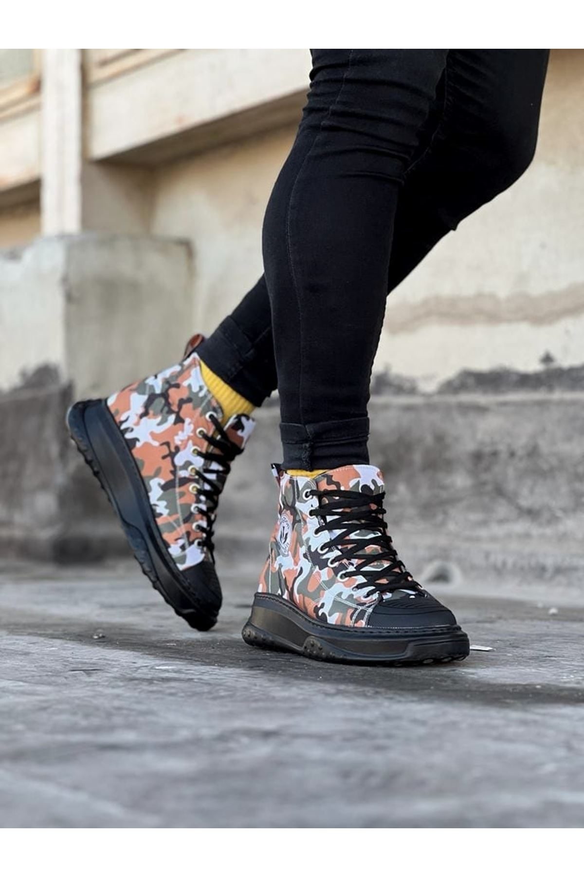 Koyu Askeri Erkek Yarım Bilek Casual Ayakkabı Lisinya947 CZ017 Koyu Askeri Erkek Yarım Bilek Casual Ayakkabı