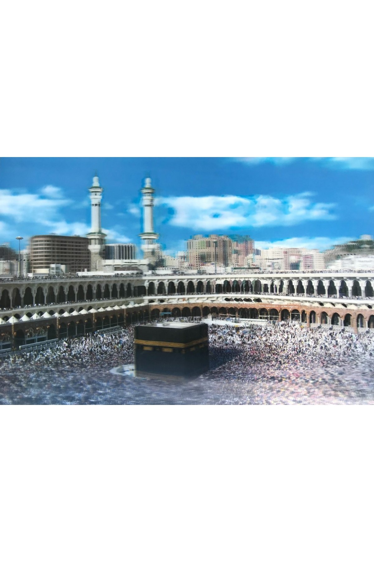 5D Elmas Boyama Ekstra Çözünürlüğe Sahip Kabe Resmi Mekke Tablosu 40x60 cm (Lisinya)
