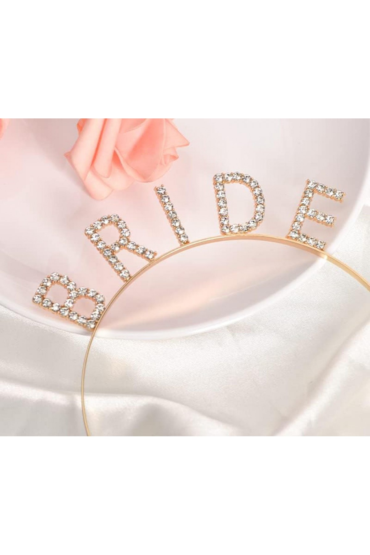 Altın Gold Renk Bekarlığa Veda Kristal Taş Bride Tacı İthal 16x10 cm Altın Gold Renk Bekarlığa Veda Kristal Taş Bride Tacı İthal 16x10 cm (Lisinya)