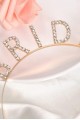 Altın Gold Renk Bekarlığa Veda Kristal Taş Bride Tacı İthal 16x10 cm Altın Gold Renk Bekarlığa Veda Kristal Taş Bride Tacı İthal 16x10 cm (Lisinya)