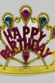 Altın Renk Happy Birthday Yazılı Doğum Günü Tacı 60 cm (Lisinya)