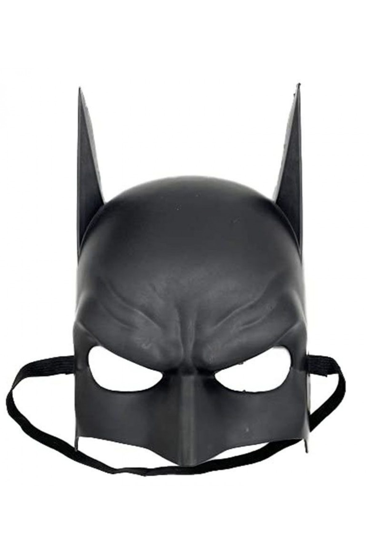 Siyah Renk Çocuk Boy Arkadan Lastikli Batman Maskesi A Kalite  20x14 cm (Lisinya)