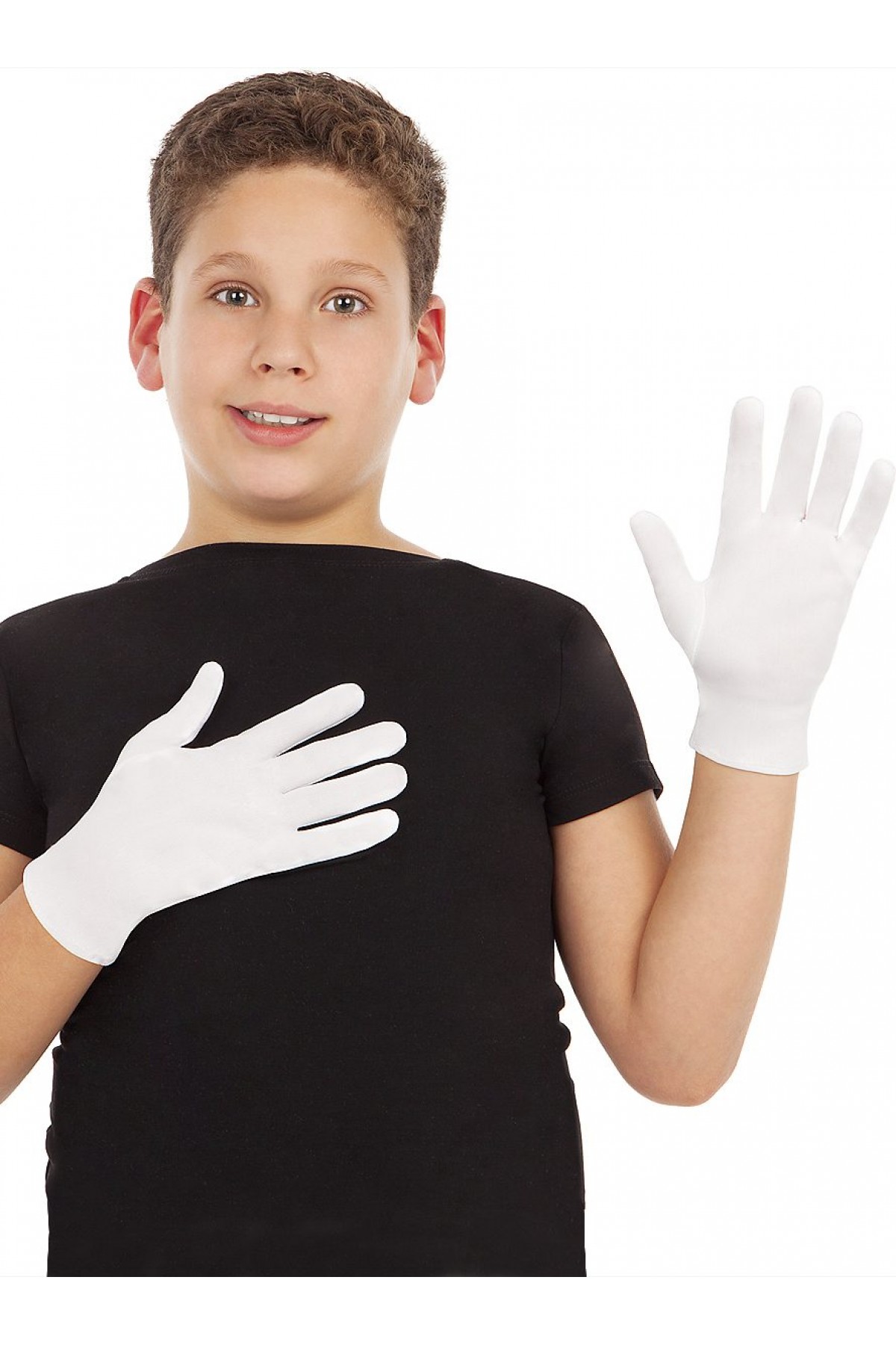 Beyaz Renk Çocuk Boy Likralı Pandomim Eldiveni Beyaz Renk Çocuk Boy Likralı Pandomim Eldiveni (Lisinya)