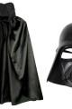 Çocuk Boy Yıldız Savaşları Star Wars Darth Vadet Maskesi ve 90 cm Pelerin Seti Siyah (Lisinya)