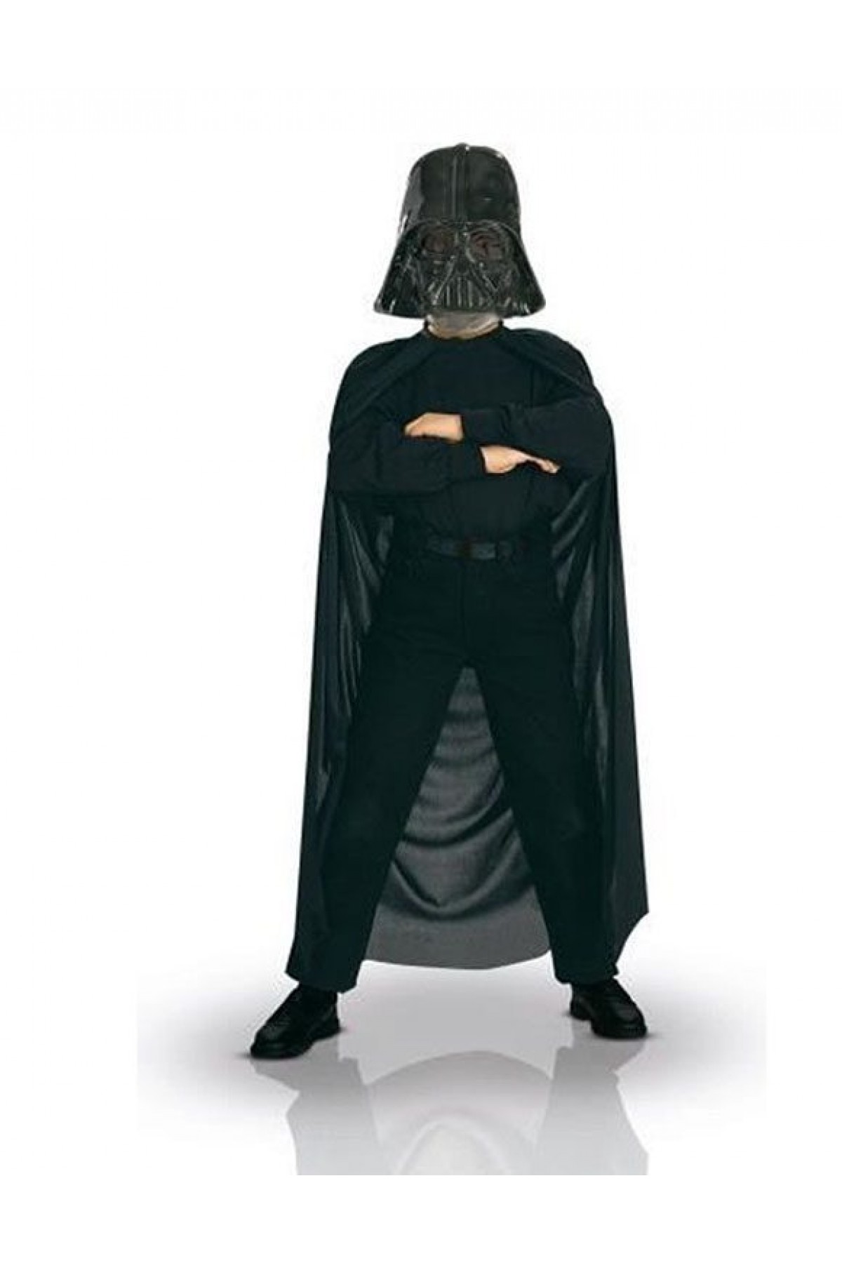 Çocuk Boy Yıldız Savaşları Star Wars Darth Vadet Maskesi ve 90 cm Pelerin Seti Siyah (Lisinya)