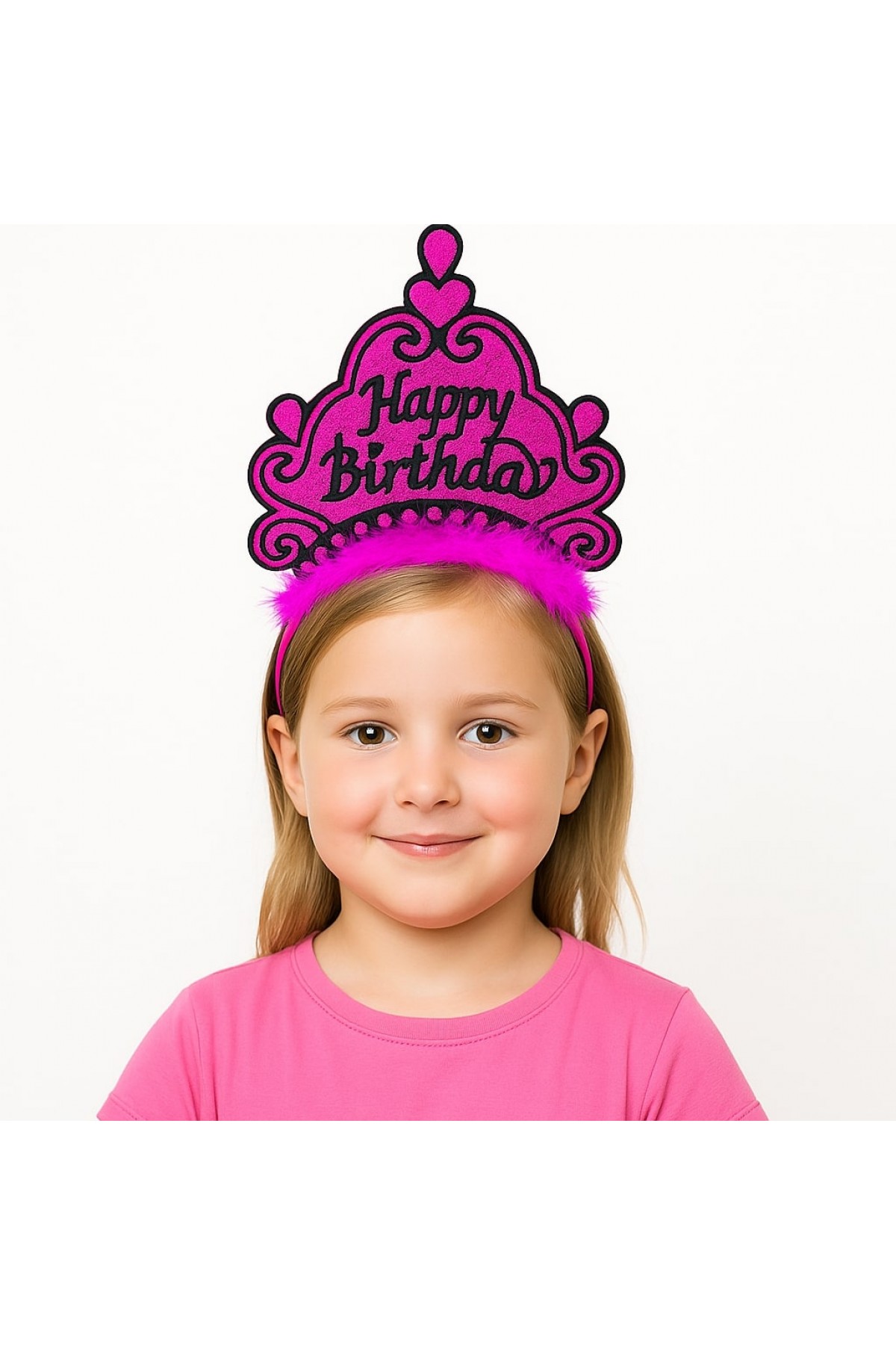 Fuşya Happy Birthday Prenses Tacı – Doğum Günü Taç Aksesuarı Fuşya Happy Birthday Prenses Tacı – Doğum Günü Taç Aksesuarı