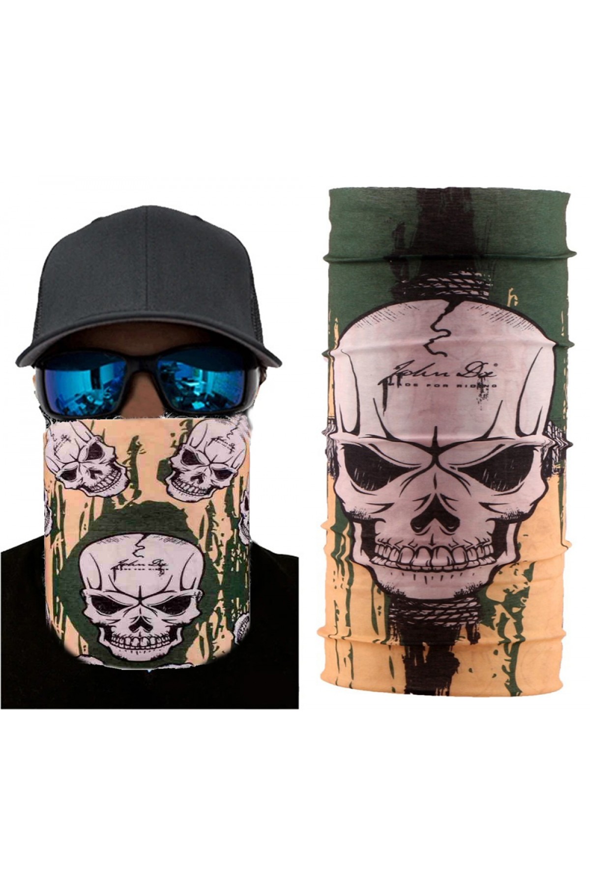 Haki Yeşil Renk Üzeri Likralı Kuru Kafa Kafatası Baskılı Baf Buff Bandana 25x48 cm Haki Yeşil Renk Üzeri Likralı Kuru Kafa Kafatası Baskılı Baf Buff Bandana 25x48 cm