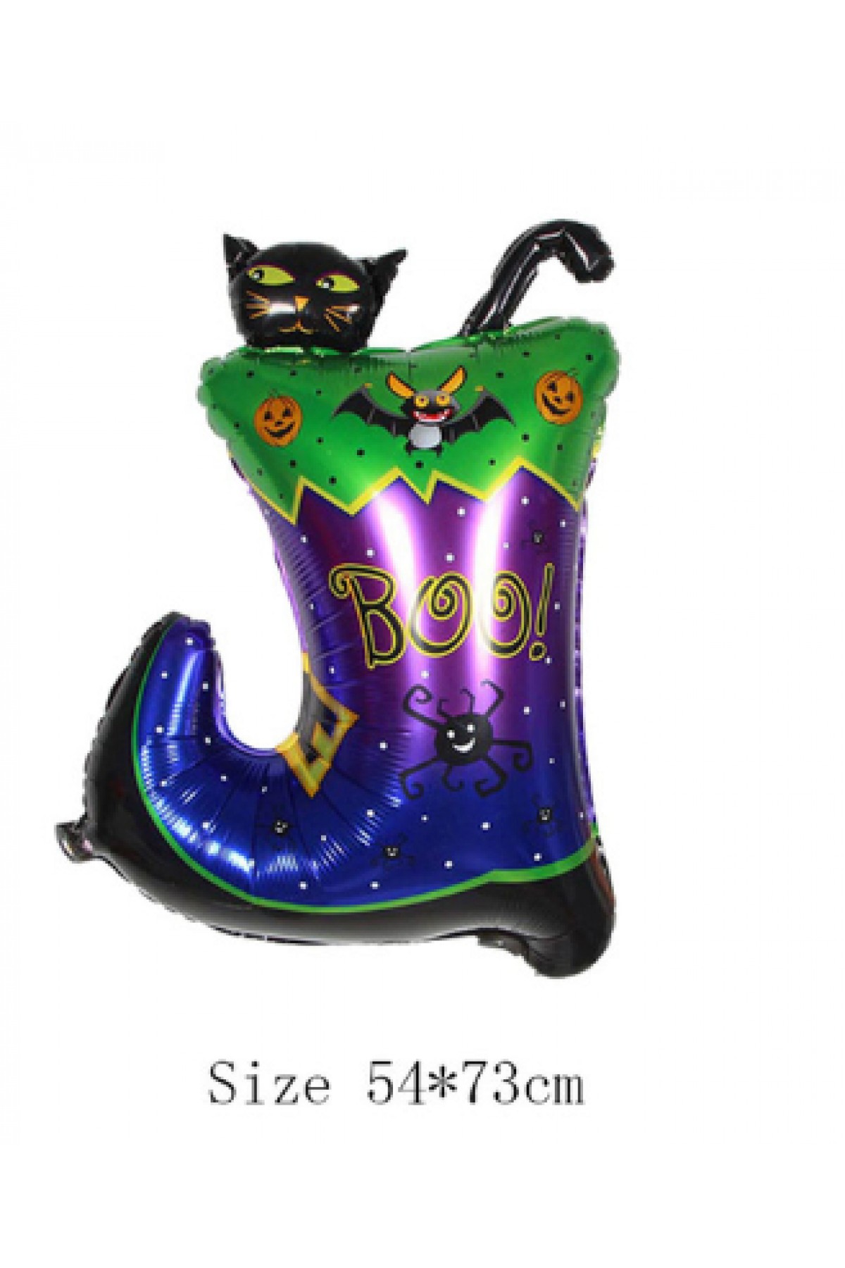 Halloween Çizmeli Kara Kedi Folyo Balon  (Lisinya)