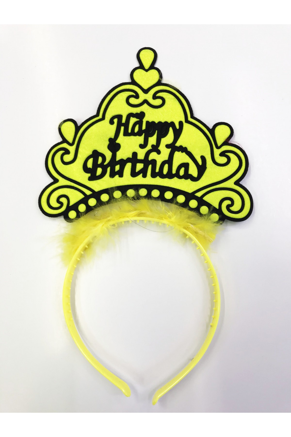 Happy Birthday Yazılı Neon Renk Taç 12 Adet Happy Birthday Yazılı Neon Renk Taç 12 Adet (Lisinya)