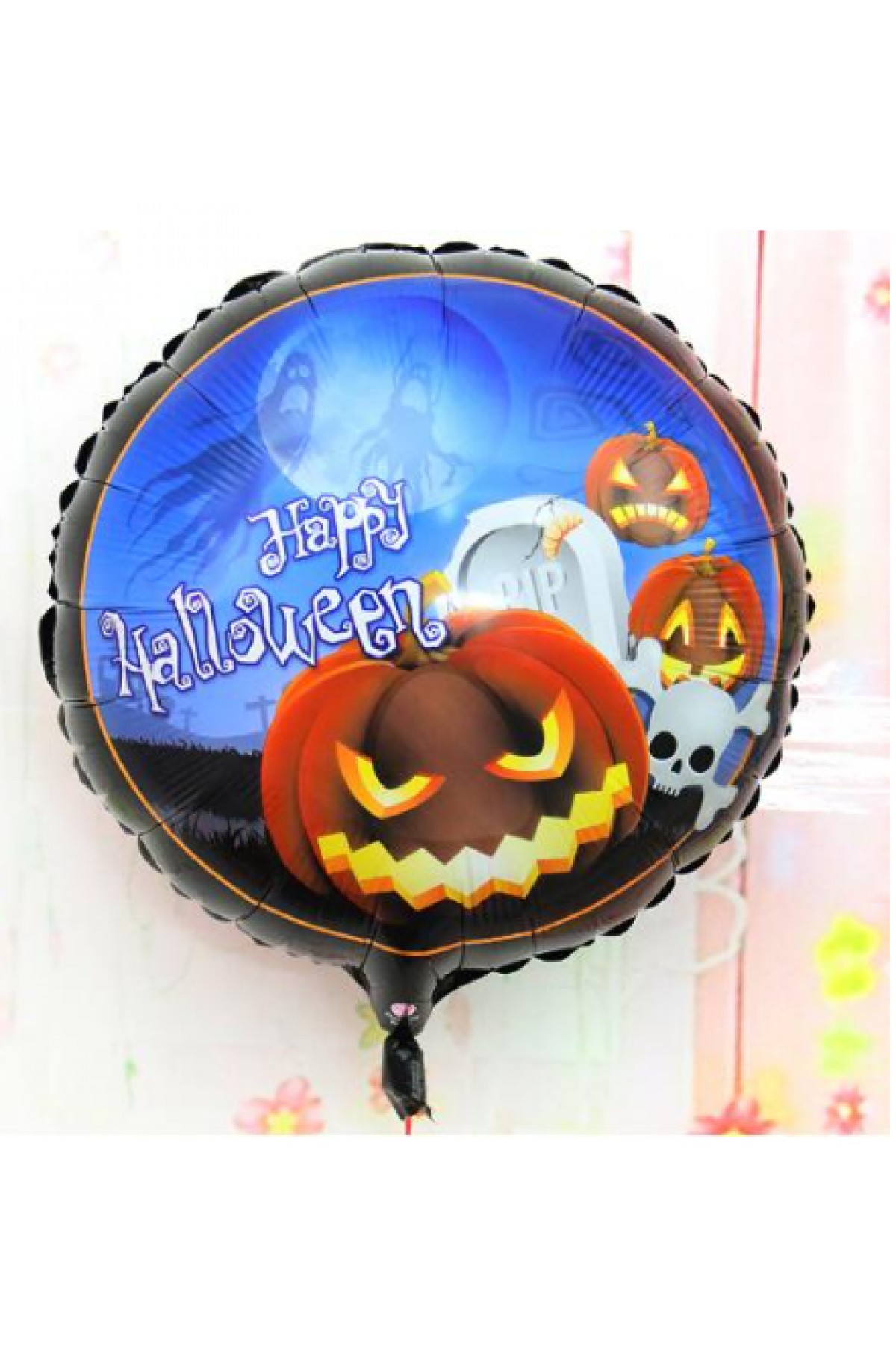 Happy Halloween Balkabağı Folyo Balon 18 inç (Lisinya)