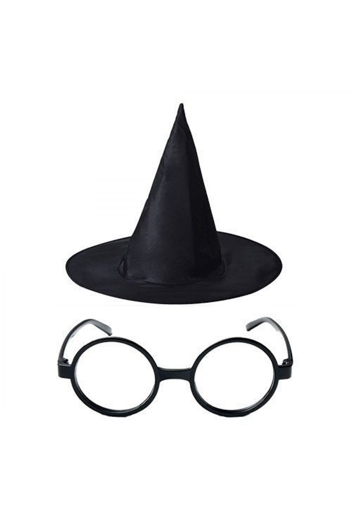Harry Potter Büyücü Şapkası ve Harry Potter Büyücü Gözlüğü Siyah Renk (Lisinya)