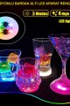 Işıklı Yapışkanlı Bardak Altı Aparatı Ledli 3 Fonksiyonlu 6 cm Çap