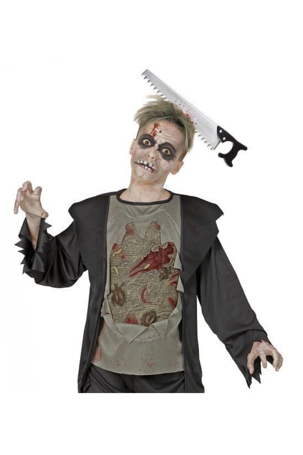 Kafaya Saplanmış Halloween Kanlı Testere Şaka Tacı  (Lisinya)
