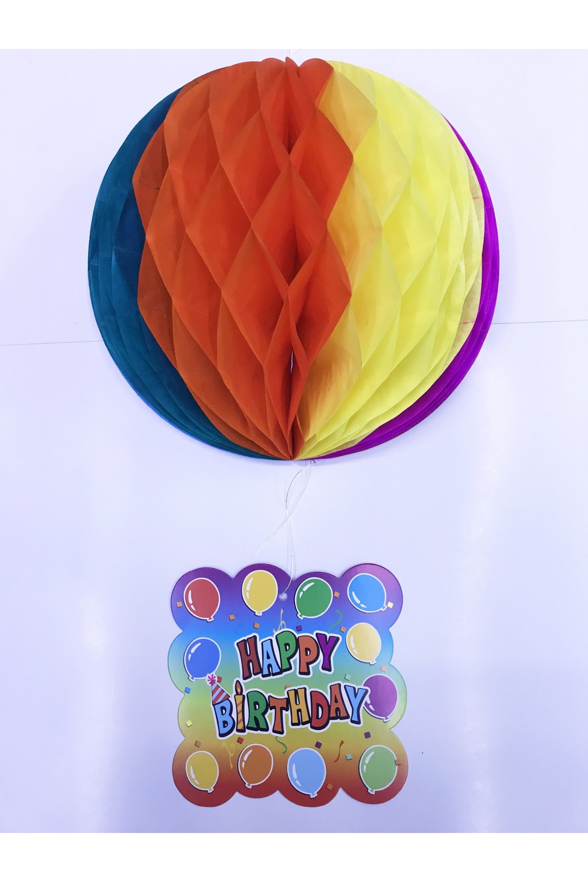Kağıt Süs Happy Birthday Dekor 55 cm-0748 Kağıt Süs Happy Birthday Dekor 55 cm-0748 (Lisinya)