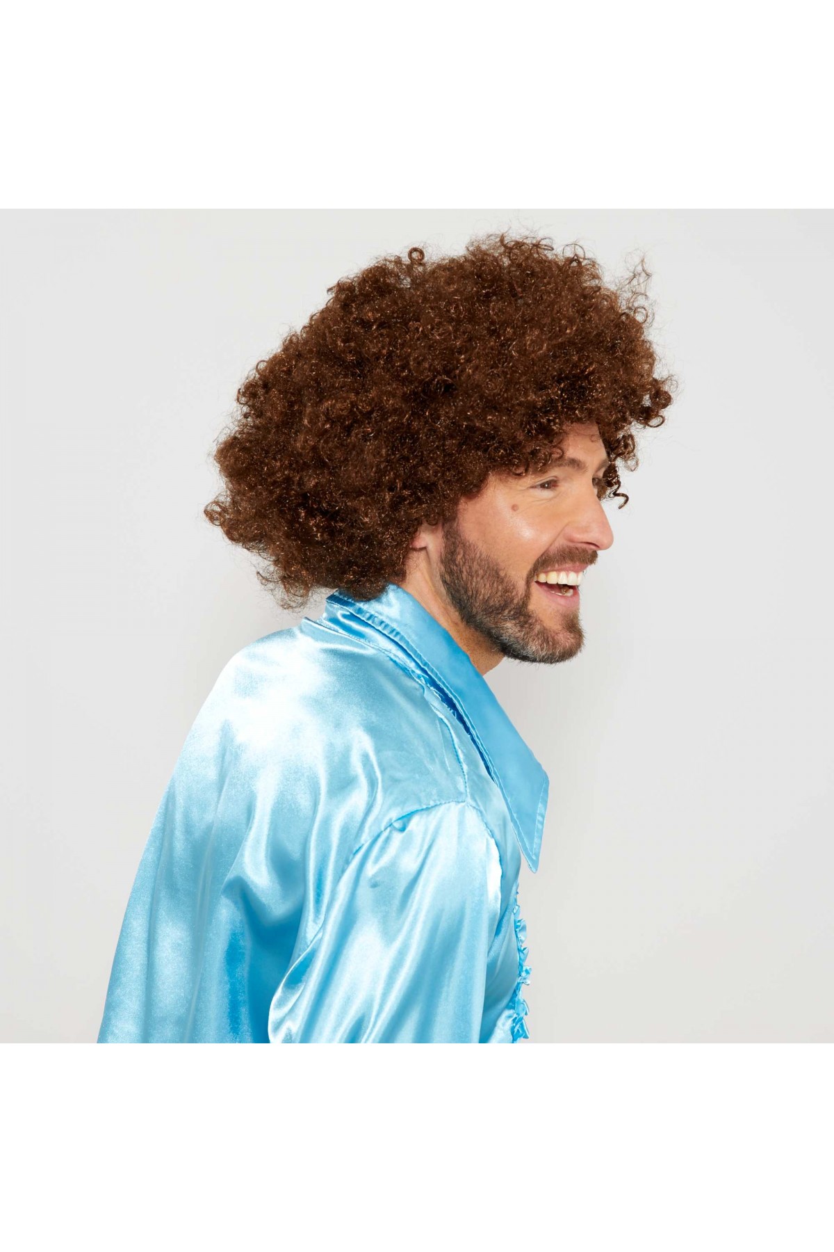 Kahve Renk Kıvırcık Afro Bonus Peruk Kahve Renk Kıvırcık Afro Bonus Peruk (Lisinya)