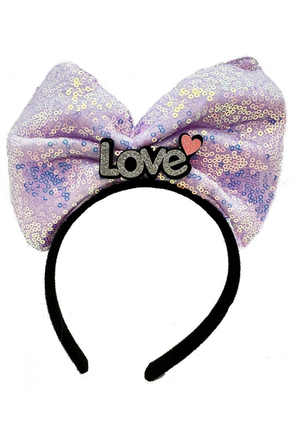 Led Işıklı 3 Farklı Fonksiyonda Yanan Gümüş Love Yazılı Lila Fiyonk Taç 20X17 cm Led Işıklı 3 Farklı Fonksiyonda Yanan Gümüş Love Yazılı Lila Fiyonk Taç 20X17 cm