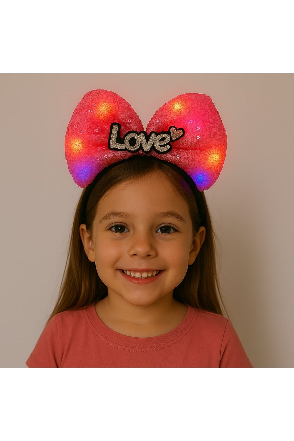 LED Işıklı Love Yazılı Fuşya Fiyonk Taç – Kız Çocuk Parti Tacı LED Işıklı Love Yazılı Fuşya Fiyonk Taç – Kız Çocuk Parti Tacı
