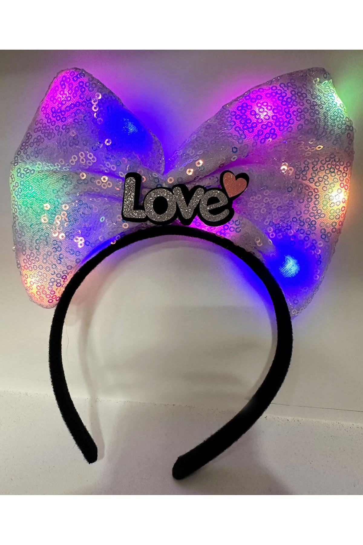 LED Işıklı Love Yazılı Mor Fiyonk Taç – Kız Çocuk Parti Tacı LED Işıklı Love Yazılı Mor Fiyonk Taç – Kız Çocuk Parti Tacı