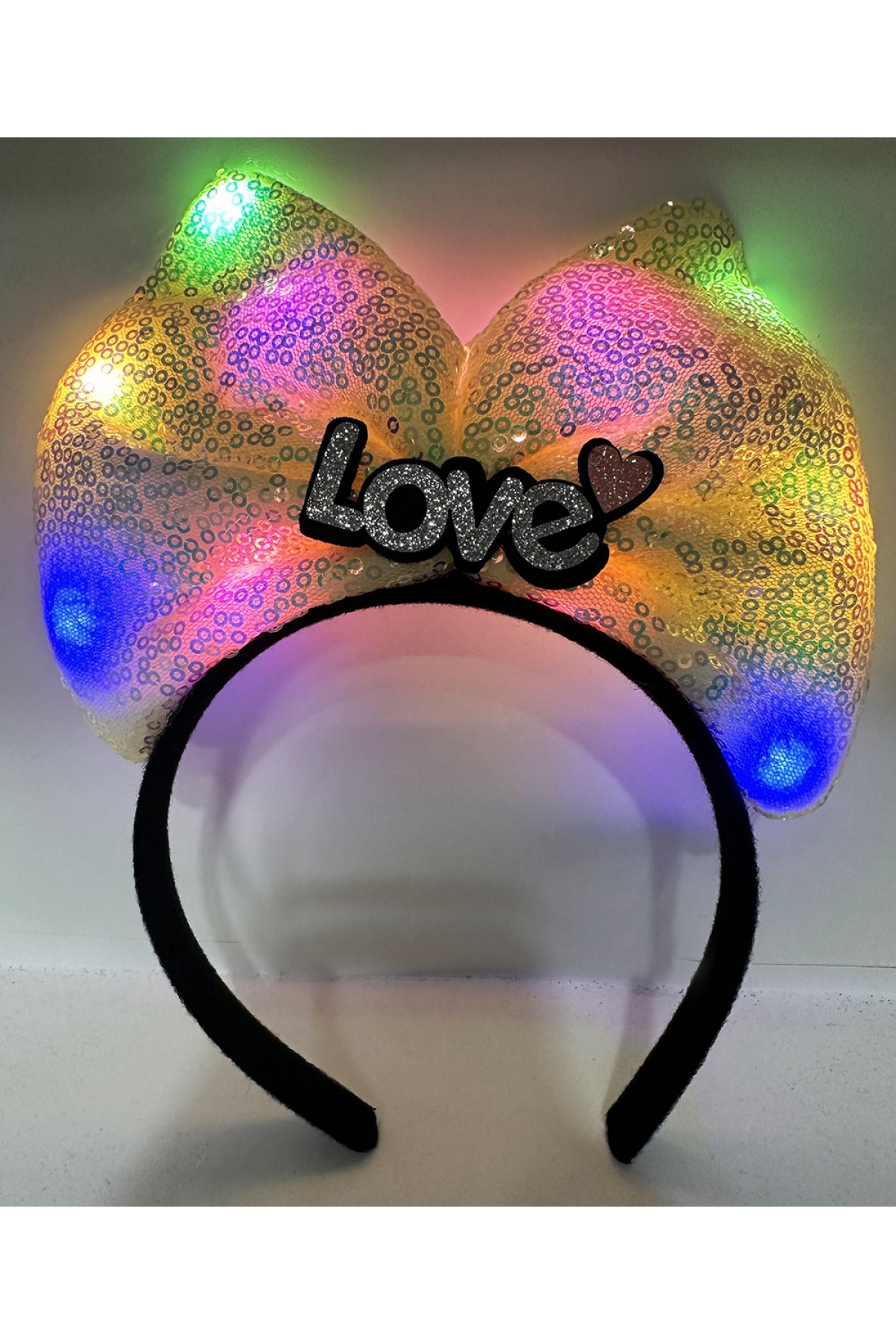 LED Işıklı Love Yazılı Sarı Fiyonk Taç – Kız Çocuk Parti Tacı LED Işıklı Love Yazılı Sarı Fiyonk Taç – Kız Çocuk Parti Tacı