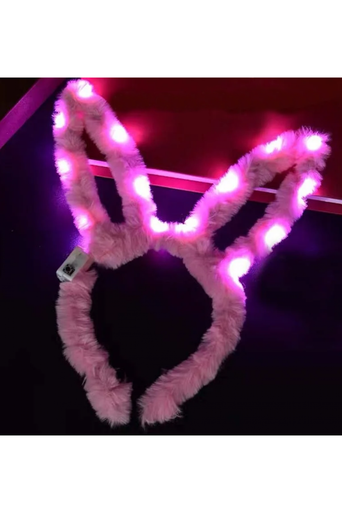 Led Işıklı Peluş Pofuduk Tavşan Kulak Tavşan Taç Pembe 17X23 cm Led Işıklı Peluş Pofuduk Tavşan Kulak Tavşan Taç Pembe 17X23 cm
