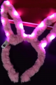 Led Işıklı Peluş Pofuduk Tavşan Kulak Tavşan Taç Pembe 17X23 cm Led Işıklı Peluş Pofuduk Tavşan Kulak Tavşan Taç Pembe 17X23 cm