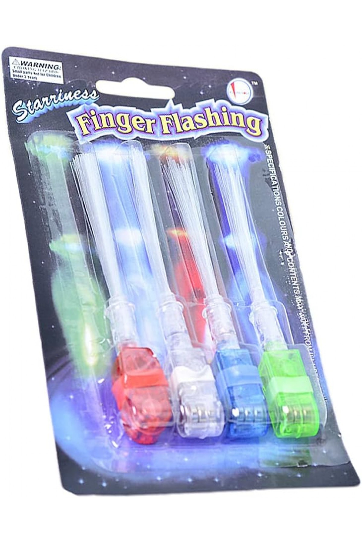 Led Işıklı Renkli Püsküllü Parmak Işığı 4 Renk 4 Adet (Lisinya)