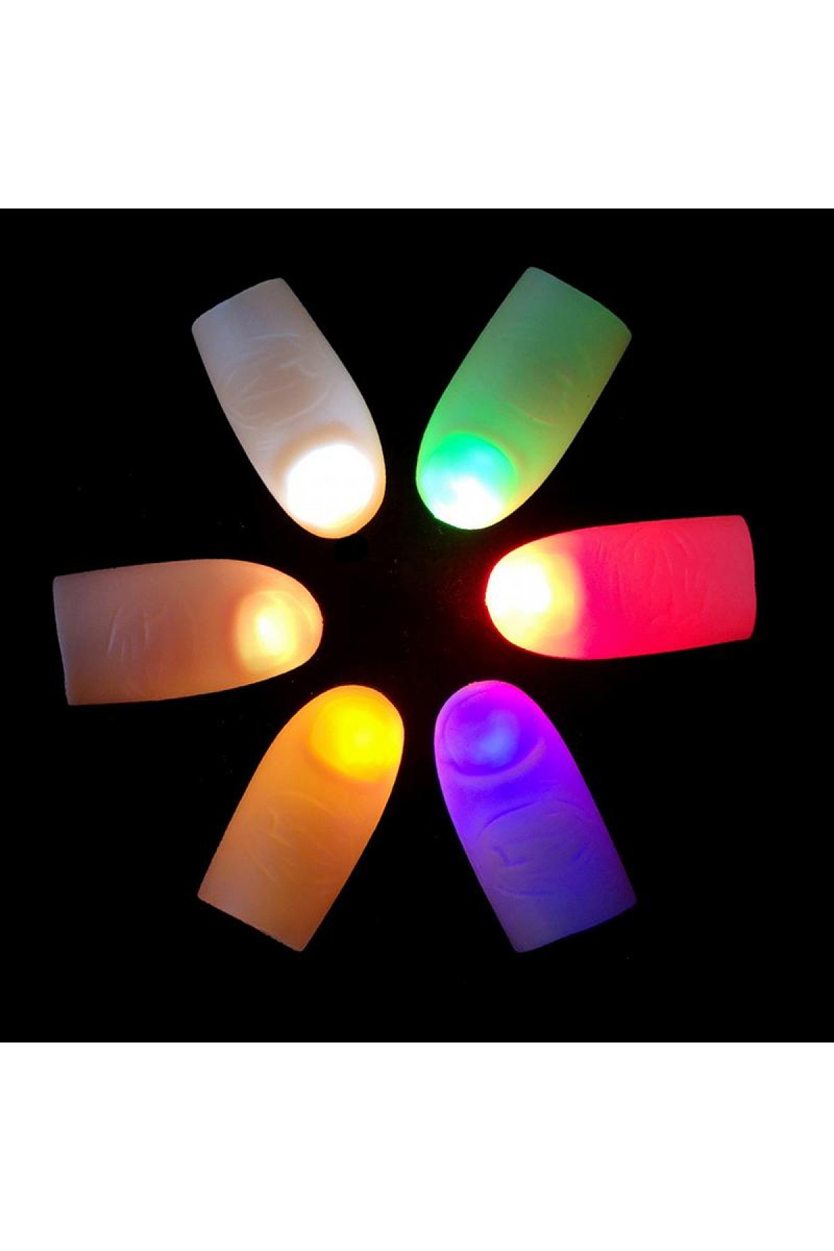 Led Işıklı Renkli Sihirli Parmak Işıklı Parmak Şaka Parmak 1 Adet Led Işıklı Renkli Sihirli Parmak Işıklı Parmak Şaka Parmak 1 Adet (Lisinya)