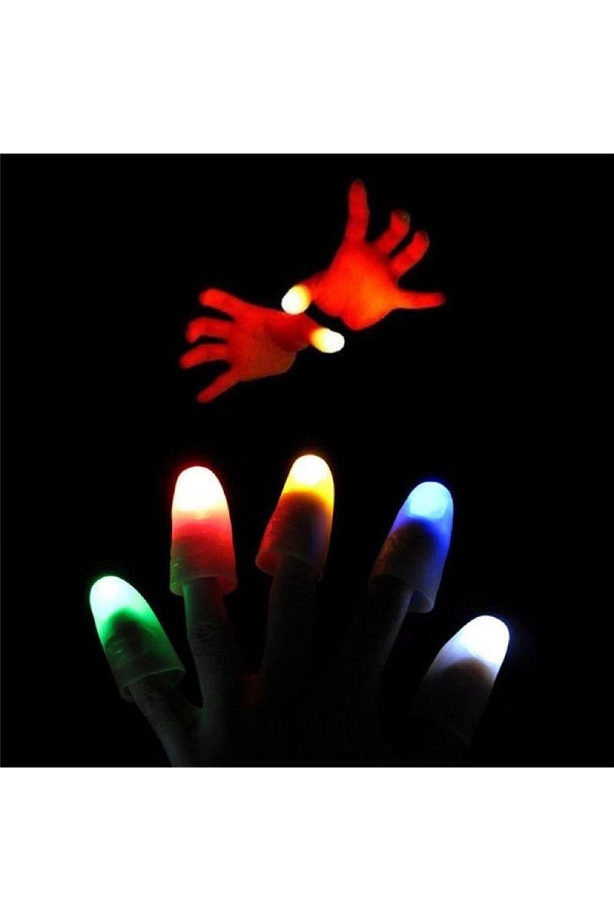 Led Işıklı Renkli Sihirli Parmak Işıklı Parmak Şaka Parmak 1 Adet Led Işıklı Renkli Sihirli Parmak Işıklı Parmak Şaka Parmak 1 Adet (Lisinya)