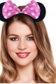 Pembe Fiyonklu Minnie Mouse Tacı Mini Kulak Pembe Fiyonklu Minnie Mouse Tacı Mini Kulak