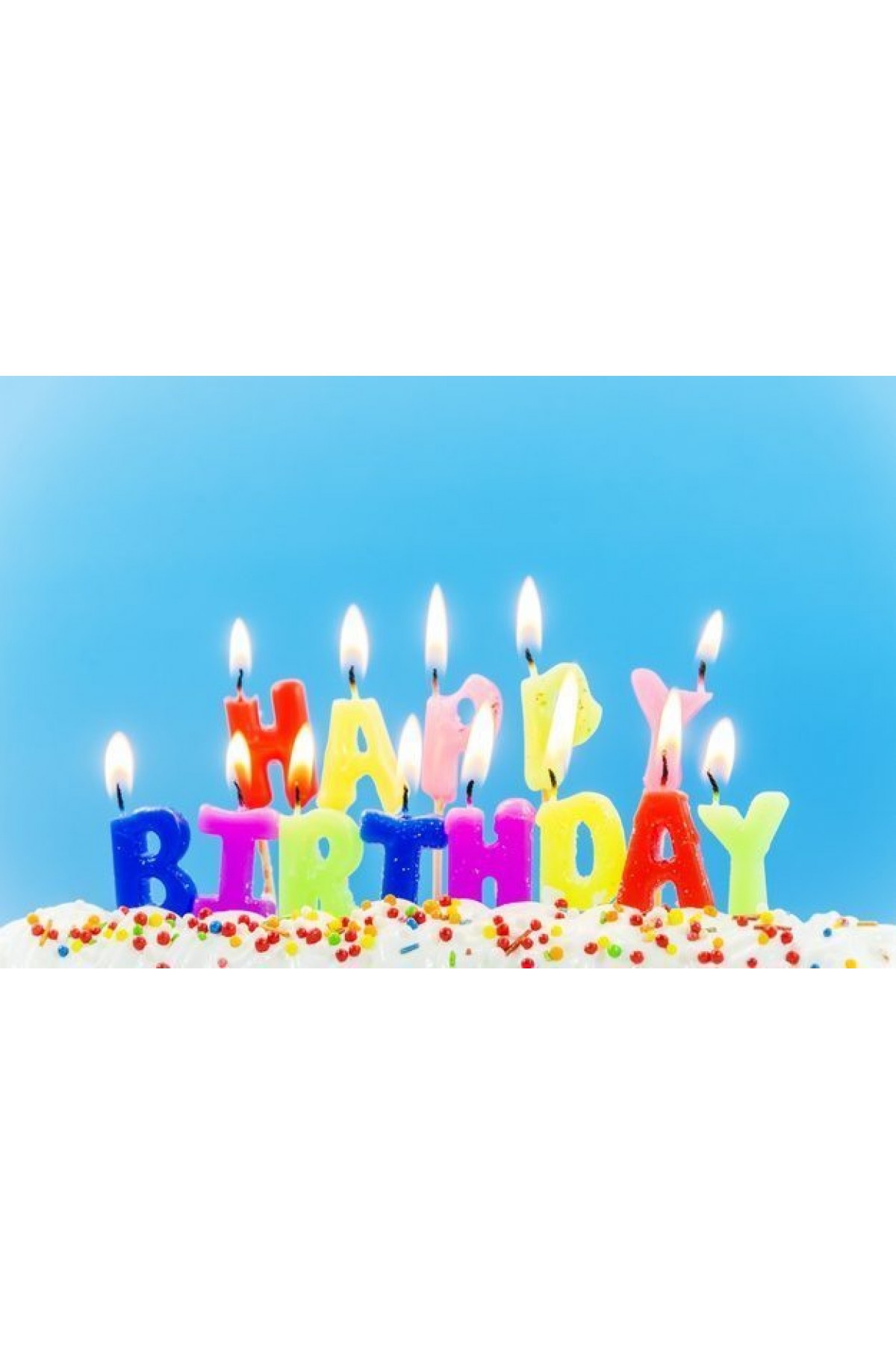 Rengarenk Happy Birthday Yazılabilen Doğum Günü Mumu (Lisinya)