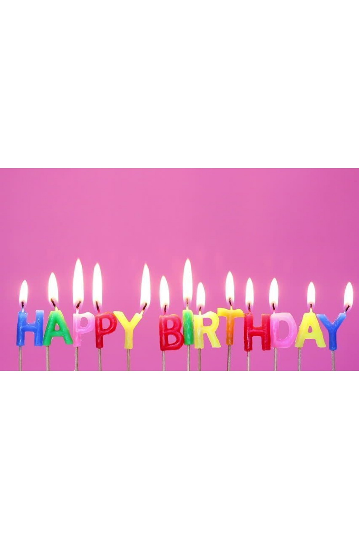 Rengarenk Happy Birthday Yazılabilen Doğum Günü Mumu (Lisinya)