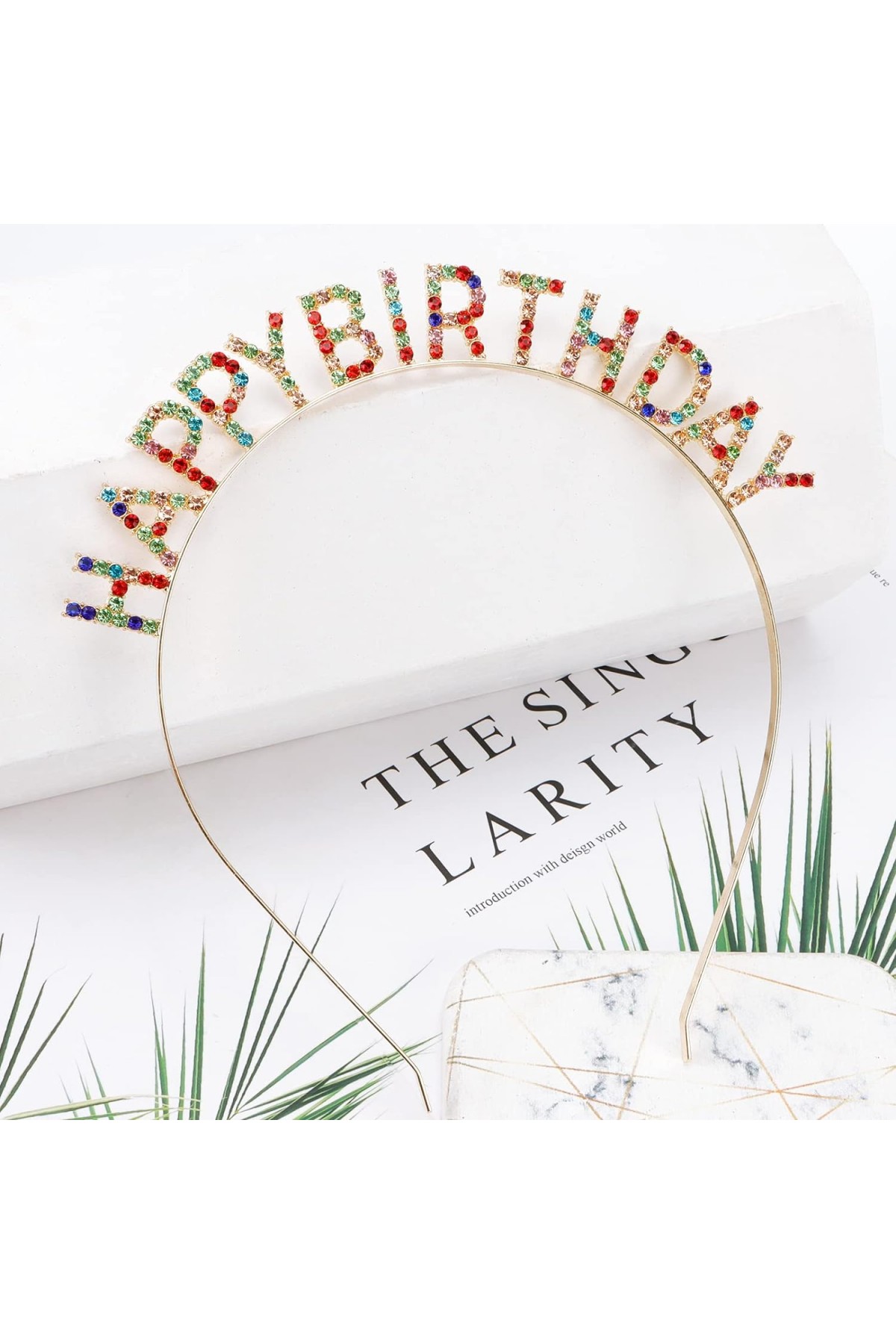 Rengarenk Kristal Taşlı Ekstra Lüks Gümüş Kaplama Happy Birthday Taç 16x17 cm Rengarenk Kristal Taşlı Ekstra Lüks Gümüş Kaplama Happy Birthday Taç 16x17 cm (Lisinya)