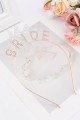 Rose Gold Renk Bekarlığa Veda Kristal Taş Bride Tacı İthal 16x10 cm (Lisinya)