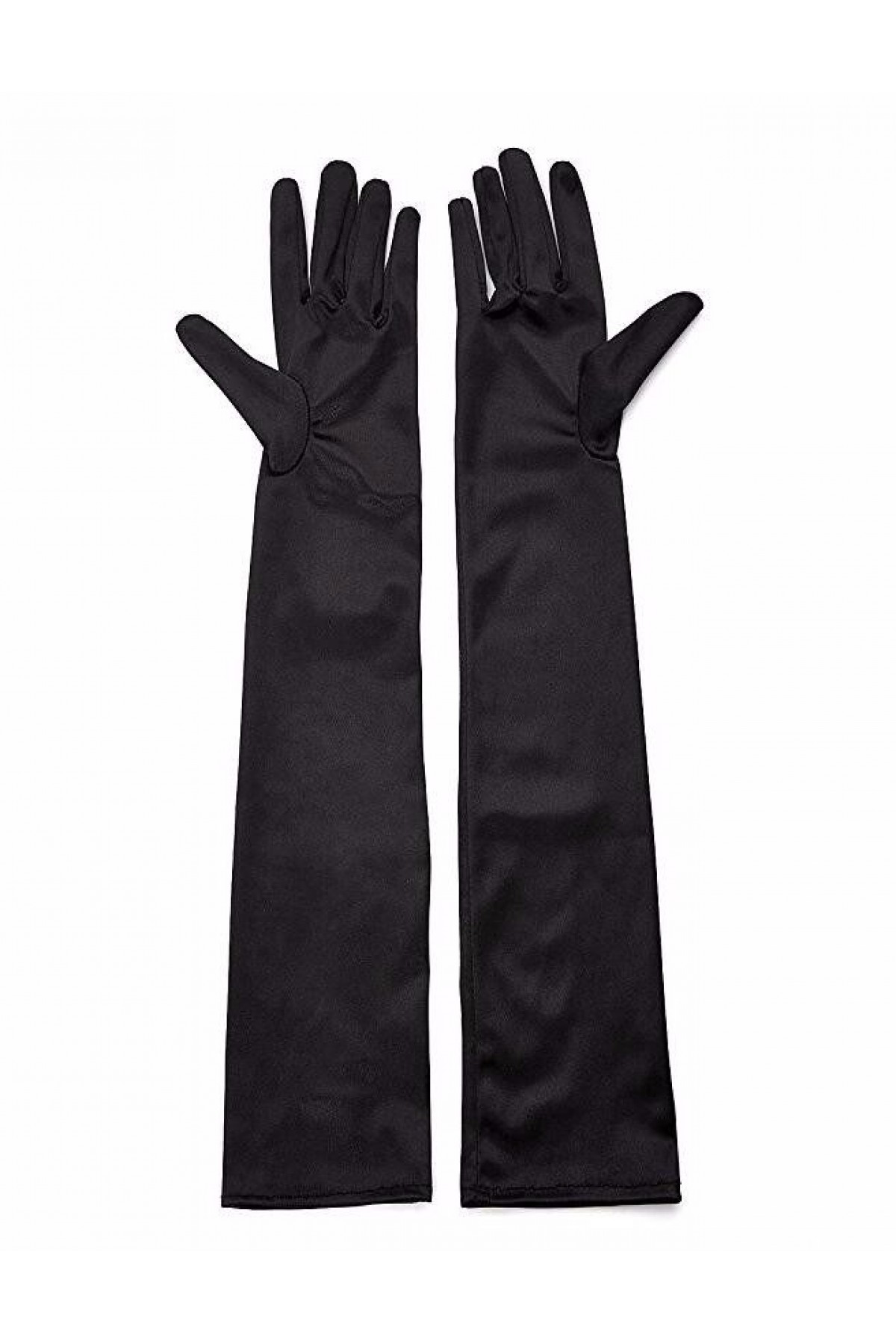 Siyah Renk Likralı Dirseğe Kadar Uzun Kumaş Eldiven 40 cm Siyah Renk Likralı Dirseğe Kadar Uzun Kumaş Eldiven 40 cm (Lisinya)