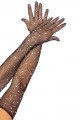 Siyah Renk İncili Elmas İşlemeli File Örgü Uzun Eldiven 45 cm Siyah Renk İncili Elmas İşlemeli File Örgü Uzun Eldiven 45 cm (Lisinya)