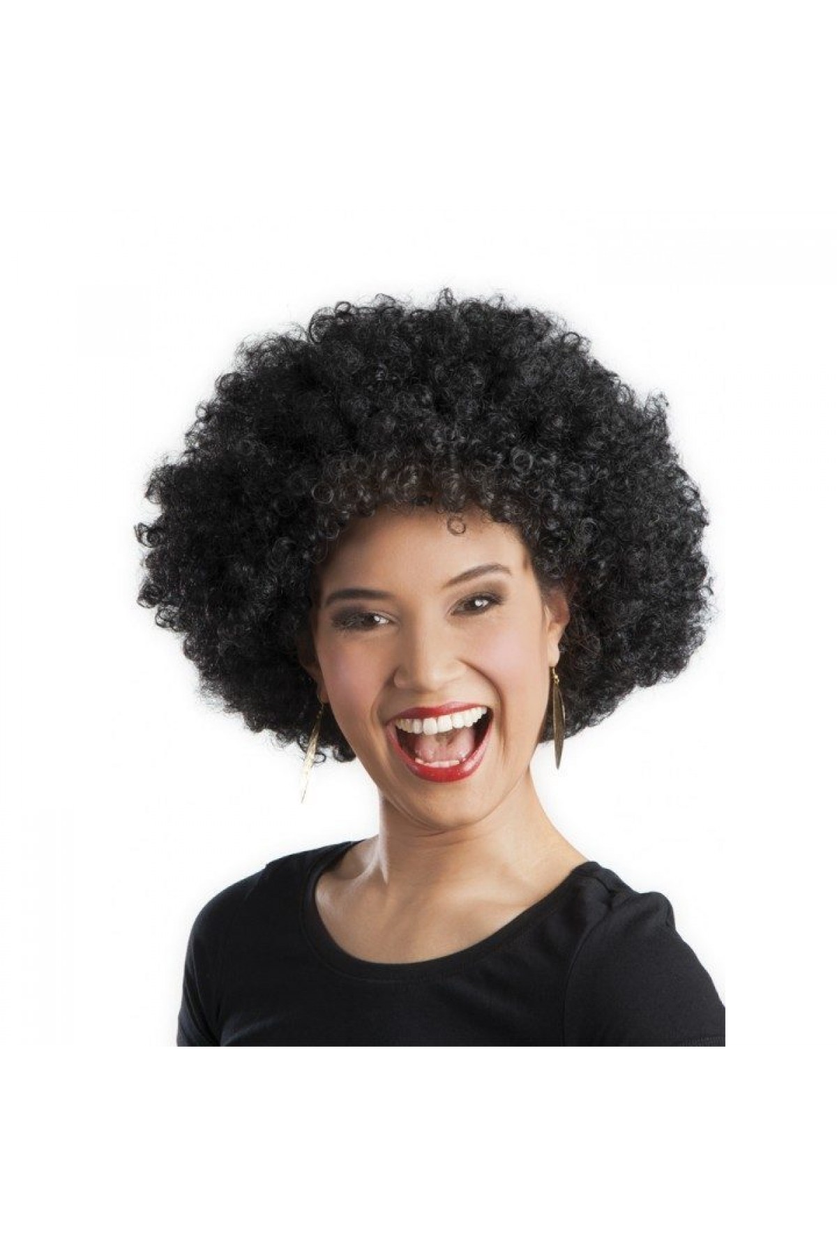 Siyah Renk Kıvırcık Afro Bonus Peruk Parti Peruğu Siyah Renk Kıvırcık Afro Bonus Peruk Parti Peruğu (Lisinya)
