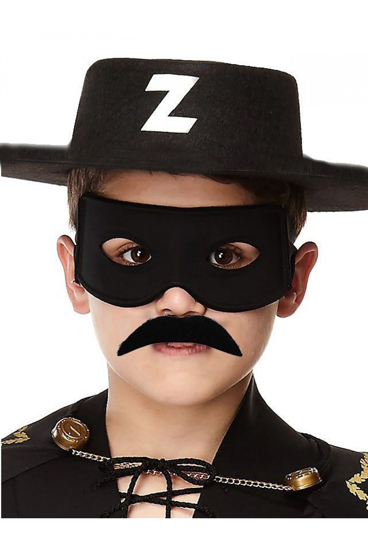 Siyah Renk Zorro Şapkası Zorro Maskesi ve Zorro Bıyık Çocuk Boy Siyah Renk Zorro Şapkası Zorro Maskesi ve Zorro Bıyık Çocuk Boy (Lisinya)