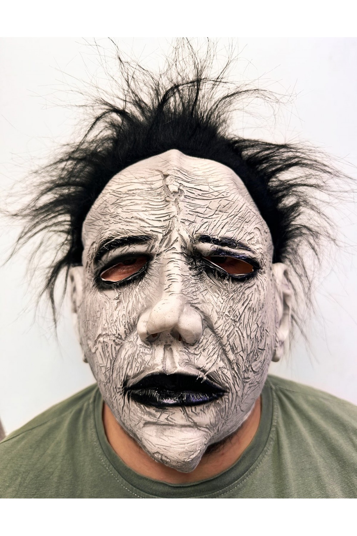 Siyah Saçlı Michael Myers Lateks Yüze Tam Yapışan Et Maske Korku Maskesi Siyah Saçlı Michael Myers Lateks Yüze Tam Yapışan Et Maske Korku Maskesi